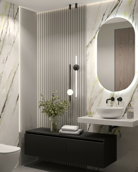 Столешница под раковину Boheme Armadi Art Flat 80 869-080-CLCT Белый мрамор