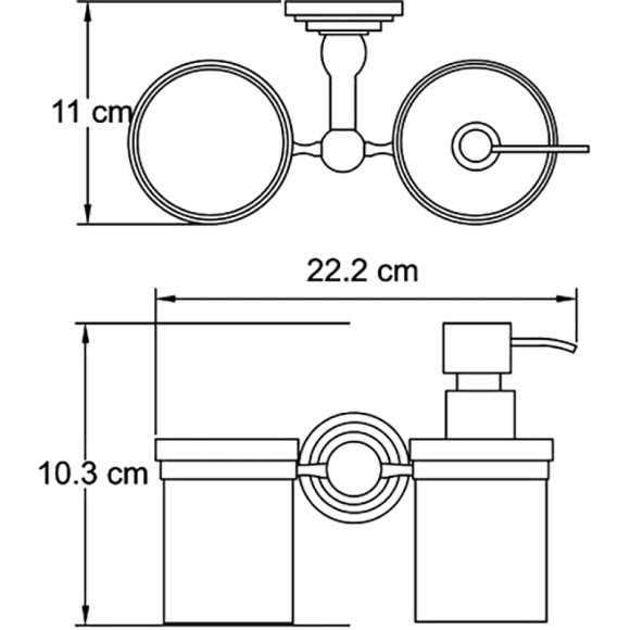 Дозатор для жидкого мыла WasserKRAFT Isar K-7389 со стаканом для зубных щеток Темная бронза Дозатор для жидкого мыла WasserKRAFT Isar K-7389 со стаканом для зубных щеток Темная бронза