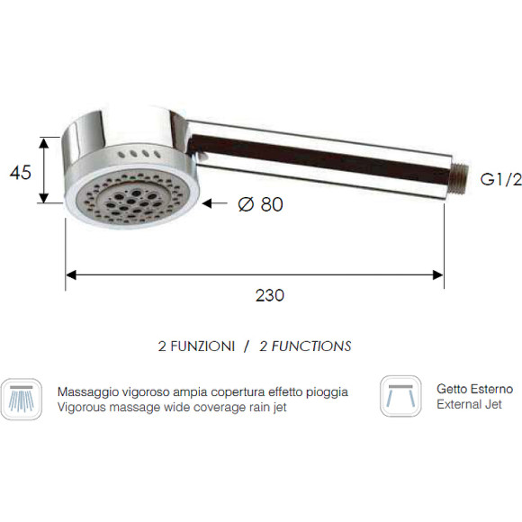 Ручной душ Remer 321HGX Хром Ручной душ Remer 321HGX Хром