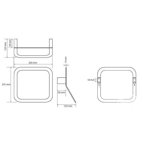 Кольцо для полотенец Bemeta Organic Black 167104390 Черное матовое