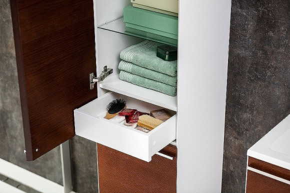 Шкаф пенал Ravak Clear 40 L X000000761 подвесной Белый