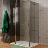 Душевая стенка Allen Brau Priority 80 3.31013.00G профиль Хром стекло тонированное