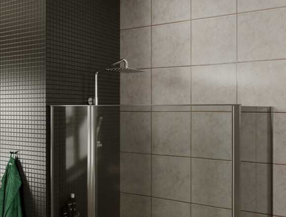 Душевая стенка Allen Brau Priority 80 3.31013.00G профиль Хром стекло тонированное