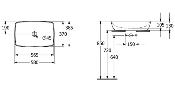 Раковина-чаша Villeroy&Boch Artis 58 417258R1 Альпийский белый Раковина-чаша Villeroy&Boch Artis 58 417258R1 Альпийский белый