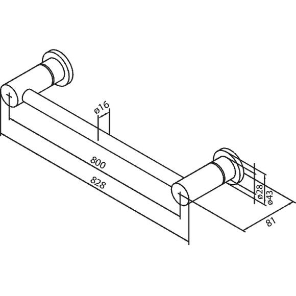 Полотенцедержатель Damixa Mercur 483000000 Хром Полотенцедержатель Damixa Mercur 483000000 Хром