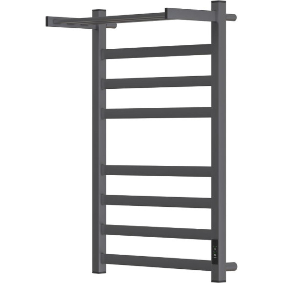 Электрический полотенцесушитель Point Меркурий PN83858PGR П7 500x800 с полкой, диммер справа Графит премиум Электрический полотенцесушитель Point Меркурий PN83858PGR П7 500x800 с полкой, диммер справа Графит премиум