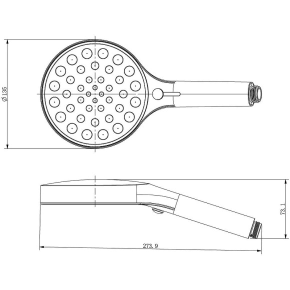 Ручной душ Vincea Inspire VSHN-3I2HGM Вороненая сталь Ручной душ Vincea Inspire VSHN-3I2HGM Вороненая сталь