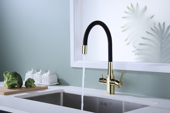 Смеситель для кухни Paulmark Salix Sa213419-G Золото Смеситель для кухни Paulmark Salix Sa213419-G Золото