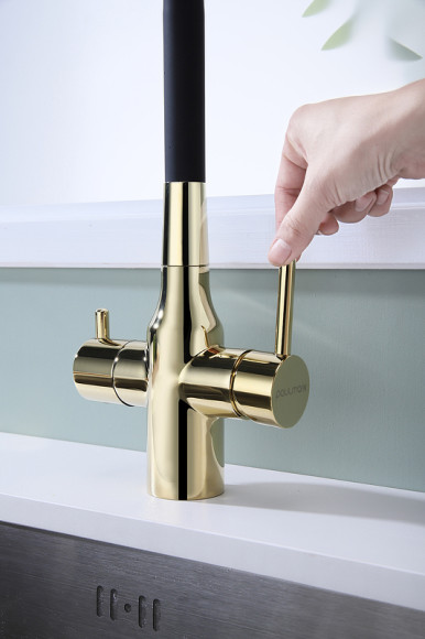 Смеситель для кухни Paulmark Salix Sa213419-G Золото Смеситель для кухни Paulmark Salix Sa213419-G Золото