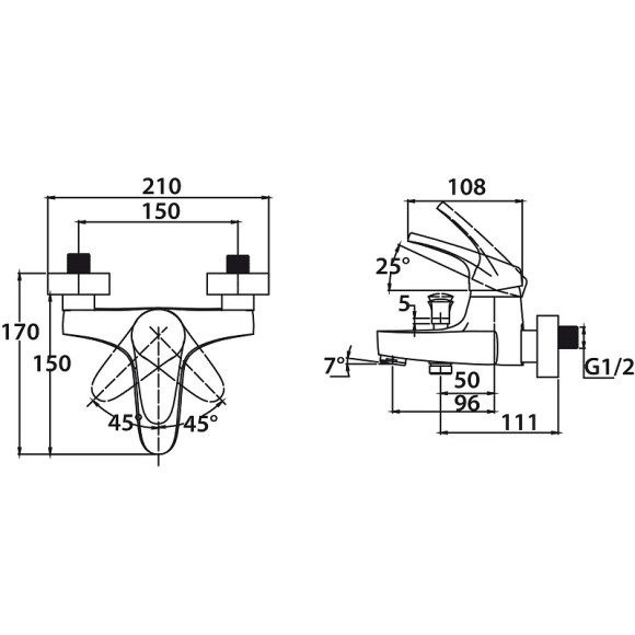 Комплект смесителей Kaiser County 5500К Хром Комплект смесителей Kaiser County 5500К Хром