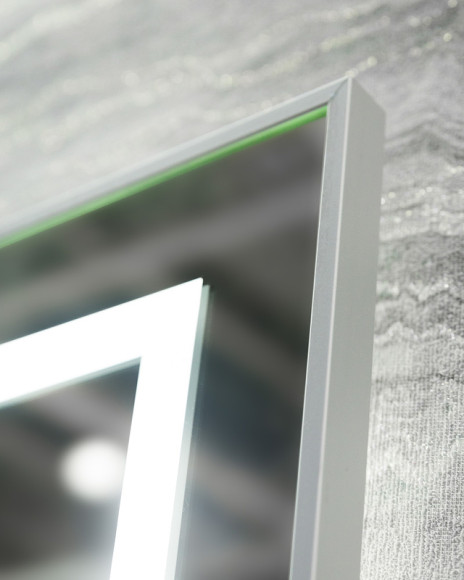 Зеркало BelBagno Kraft 100 SPC-KRAFT-1000-800-LED-TCH-WARM с подсветкой Сатин с сенсорным выключателем и подогревом