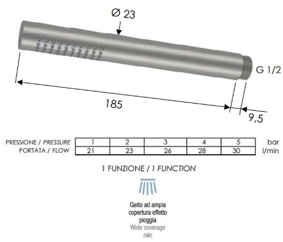 Ручной душ Remer SS317MMX Нержавеющая сталь Ручной душ Remer SS317MMX Нержавеющая сталь