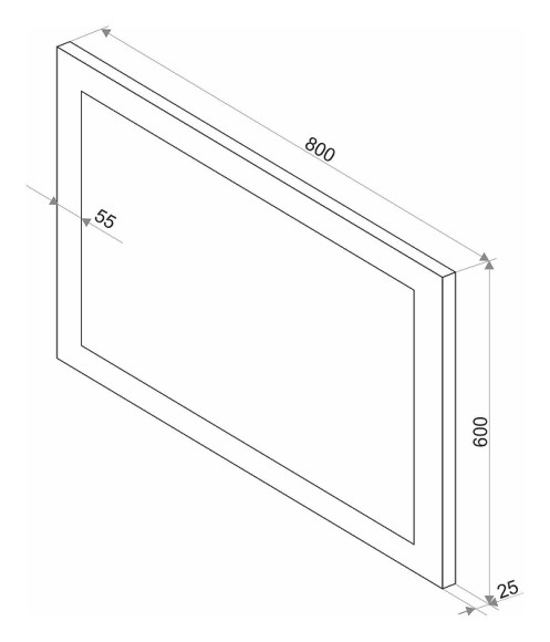 Зеркало Art&Max Soli AM-Sol-800-600-DS-F-H с подсветкой с сенсорным выключателем Зеркало Art&Max Soli AM-Sol-800-600-DS-F-H с подсветкой с сенсорным выключателем