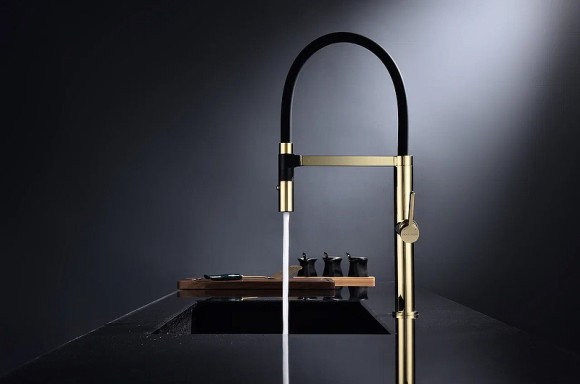 Смеситель для кухни Paulmark Leader Le214101-G Золото