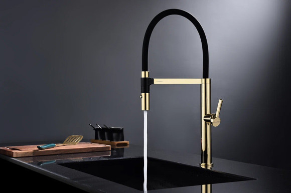 Смеситель для кухни Paulmark Leader Le214101-G Золото