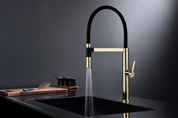 Смеситель для кухни Paulmark Leader Le214101-G Золото