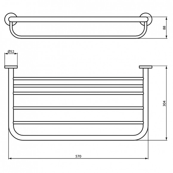 Полка для полотенец Ideal Standard IOM A9106AA Хром Полка для полотенец Ideal Standard IOM A9106AA Хром