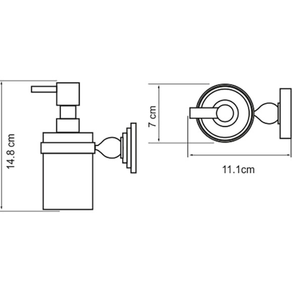 Дозатор для жидкого мыла WasserKRAFT Aland K-8599 Хром
