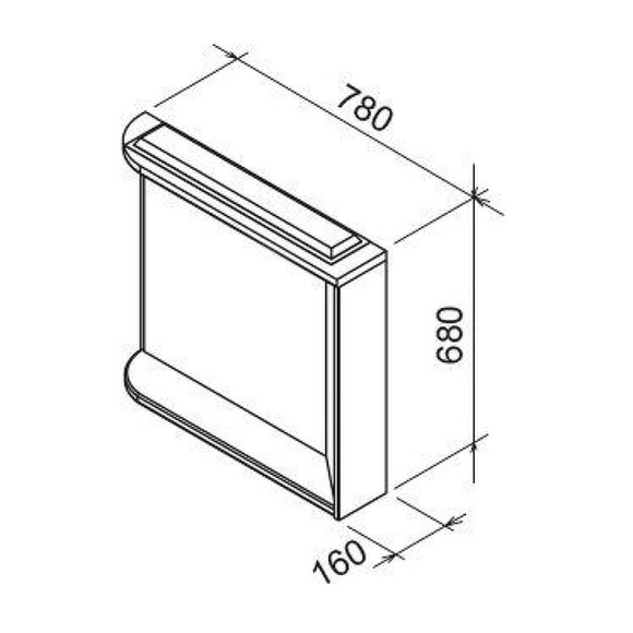 Зеркало Ravak Rosa M 780 L X000000947 с подсветкой Капучино Белое Зеркало Ravak Rosa M 780 L X000000947 с подсветкой Капучино Белое