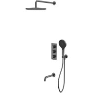 Душевая система Whitecross Y gunmetal YSET11TOPGM с термостатом Оружейная сталь