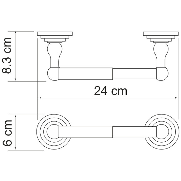 Держатель туалетной бумаги WasserKRAFT Ammer K-7022 Хром матовый Держатель туалетной бумаги WasserKRAFT Ammer K-7022 Хром матовый