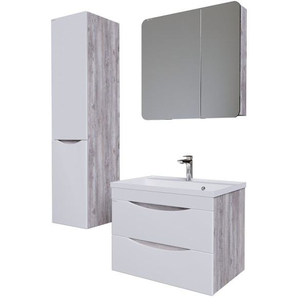 Зеркальный шкаф Grossman Талис 80 L 208009 Бетон пайн Серый Зеркальный шкаф Grossman Талис 80 L 208009 Бетон пайн Серый