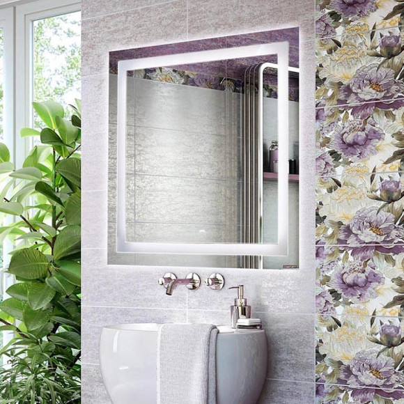 Зеркало Comforty Квадрат 75 00-00005258 с подсветкой с сенсорным выключателем Зеркало Comforty Квадрат 75 00-00005258 с подсветкой с сенсорным выключателем
