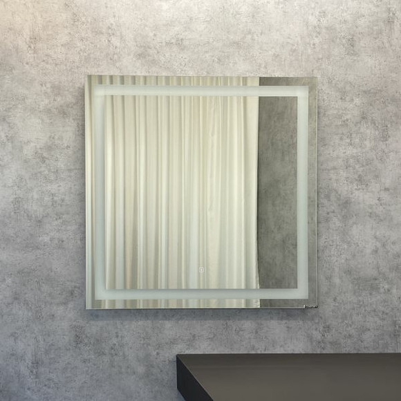 Зеркало Comforty Квадрат 75 00-00005258 с подсветкой с сенсорным выключателем Зеркало Comforty Квадрат 75 00-00005258 с подсветкой с сенсорным выключателем