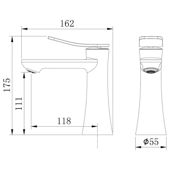 Смеситель для раковины Grossman Advans 510.K35.09.100 Хром Смеситель для раковины Grossman Advans 510.K35.09.100 Хром