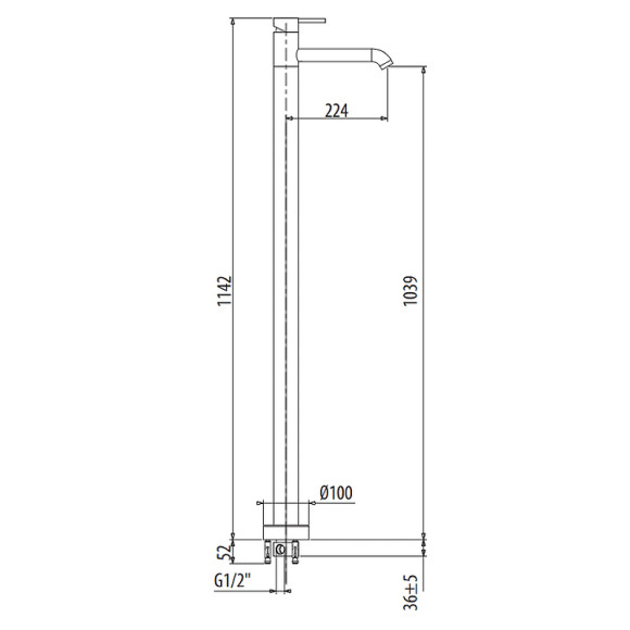 Смеситель для раковины Gattoni Circle Two 9109/90NO Черный матовый Смеситель для раковины Gattoni Circle Two 9109/90NO Черный матовый