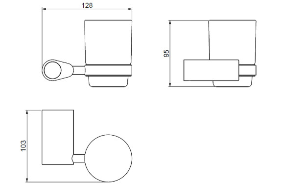 Стакан для зубных щеток Art&Max Verona Push AM-M-032-CR Хром Стакан для зубных щеток Art&Max Verona Push AM-M-032-CR Хром