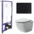 Комплект унитаза Ceramicanova Forma CN3009 с инсталляцией Berges Novum D5 040235 с сиденьем Микролифт и Черной матовой клавишей смыва