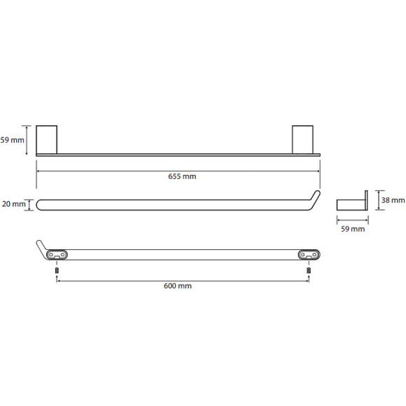 Полотенцедержатель Bemeta Organic 157104371 Хром Полотенцедержатель Bemeta Organic 157104371 Хром