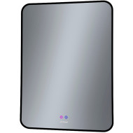 Зеркало Grossman Elegans-норма Black 60 1760802 с подсветкой Черное с сенсорным выключателем и подогревом