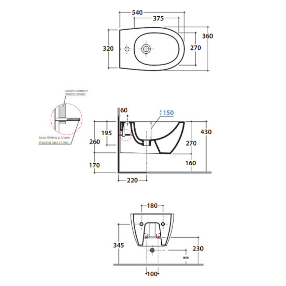 Биде Globo 4All MDS09.BO*1 подвесное Белое матовое Биде Globo 4All MDS09.BO*1 подвесное Белое матовое