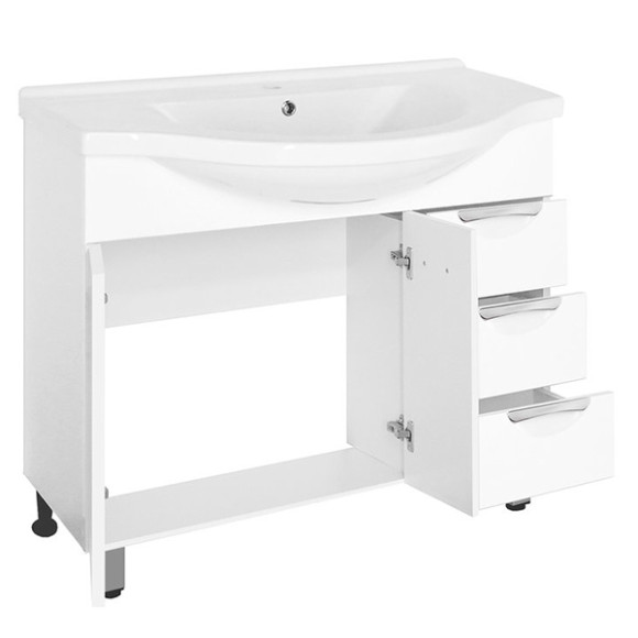 Тумба под раковину Style Line Жасмин 100 Белый глянец Тумба под раковину Style Line Жасмин 100 Белый глянец