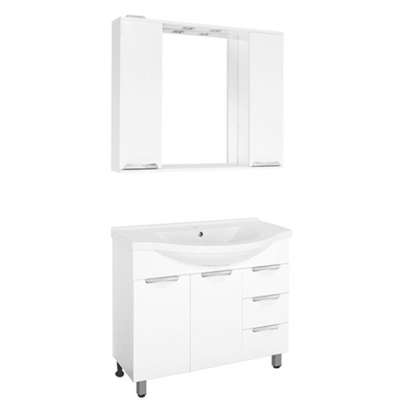 Тумба под раковину Style Line Жасмин 100 Белый глянец Тумба под раковину Style Line Жасмин 100 Белый глянец