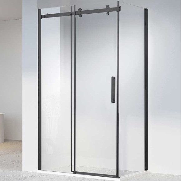 Душевой уголок Vincea Como-N 160x90 VSR-4CN9016CLB профиль Черный стекло прозрачное