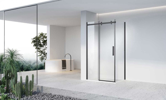 Душевой уголок Vincea Como-N 160x90 VSR-4CN9016CLB профиль Черный стекло прозрачное Душевой уголок Vincea Como-N 160x90 VSR-4CN9016CLB профиль Черный стекло прозрачное