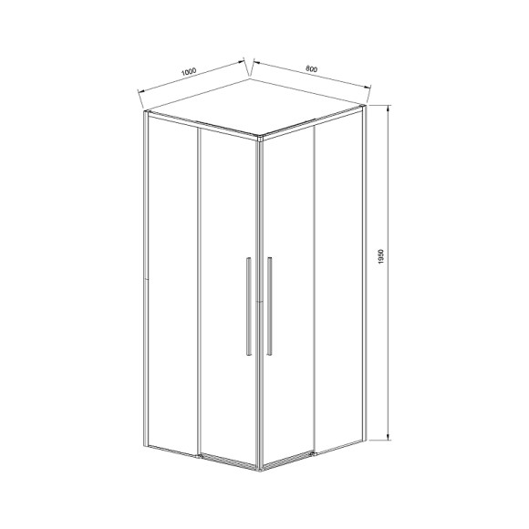 Душевой уголок Vincea Slim-N 100x80 VSS-4SN8010CLB профиль Черный стекло прозрачное Душевой уголок Vincea Slim-N 100x80 VSS-4SN8010CLB профиль Черный стекло прозрачное