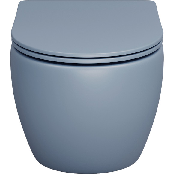 Унитаз Grossman Color GR-4455BSMS-21 подвесной Голубой матовый с сиденьем Микролифт Унитаз Grossman Color GR-4455BSMS-21 подвесной Голубой матовый с сиденьем Микролифт