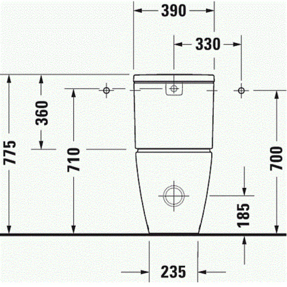 Унитаз компакт Duravit D-Neo 2002090000 без бачка и сиденья