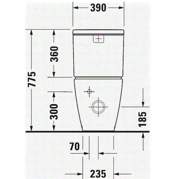 Унитаз компакт Duravit D-Neo 2002090000 без бачка и сиденья