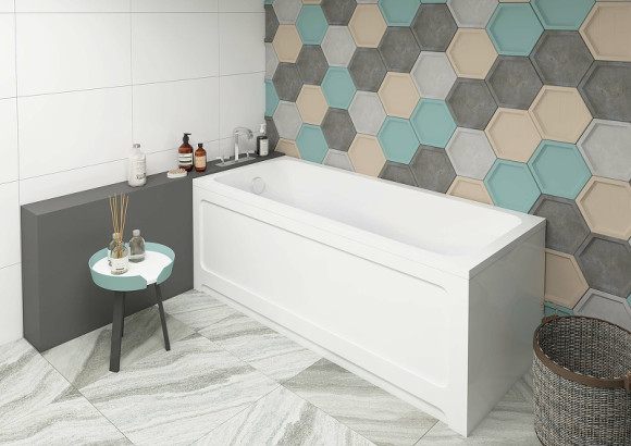 Акриловая ванна Aquatek Eco-friendly Мия 180x70 MIY180-0000007 без панелей, каркаса и слив-перелива