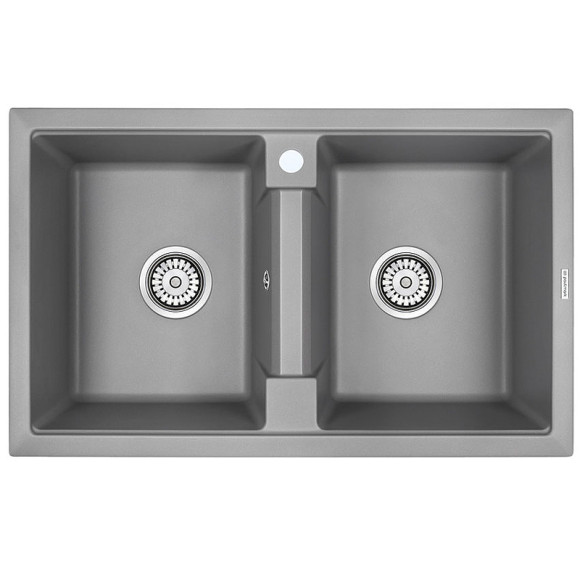 Кухонная мойка Paulmark Tandem 80/2 PM238150-GRM Серый металлик