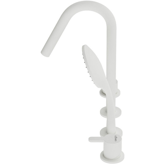 Смеситель на борт ванны Cezares Leaf LEAF-BVDM4-BIO Белый матовый