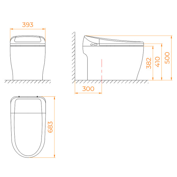 Унитаз биде RGW SW-31 63420131-01 приставной с сиденьем Микролифт Унитаз биде RGW SW-31 63420131-01 приставной с сиденьем Микролифт