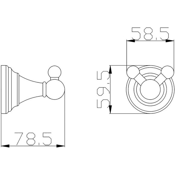 Двойной крючок Rav Slezak Morava MKA0102B Белый матовый Двойной крючок Rav Slezak Morava MKA0102B Белый матовый