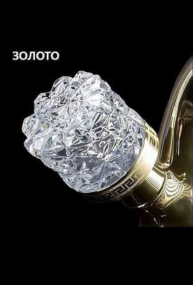 Смеситель для раковины Boheme Crystal 292-CRST Золото