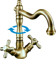 Смеситель для раковины Rav Slezak Morava Retro MK120.5/8SM Бронза